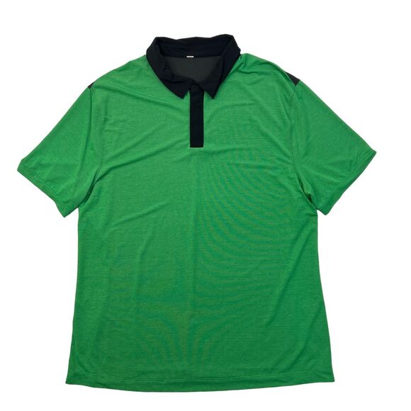 Lululemon Precision Polo Shirt Mens L Large Green Athletic Thin Fabric Golf - Picture 1 of 10
